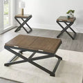 Topeka Cocktail Table Walnut/Black - Steve Silver Co.: Reversible Top, Transitional Style, Acacia Frame, 49" x 28" x 19"