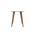 Square Utopia High End Table Off White - Manhattan Comfort: Splayed Legs, Painted MDF, 17.44" x 19.84", 11 lb Capacity