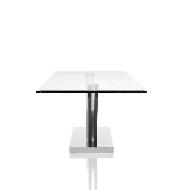 Niessa Contemporary Coffee Table White/Dark Gray/Chrome - HOMES: Inside + Out