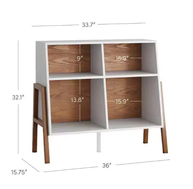 Nathan James Set of 4 Telos Cubby Console White