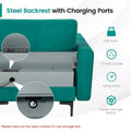 Costway Modular L-shaped Sectional Sofa w/ Reversible Chaise & 4 USB Ports Teal