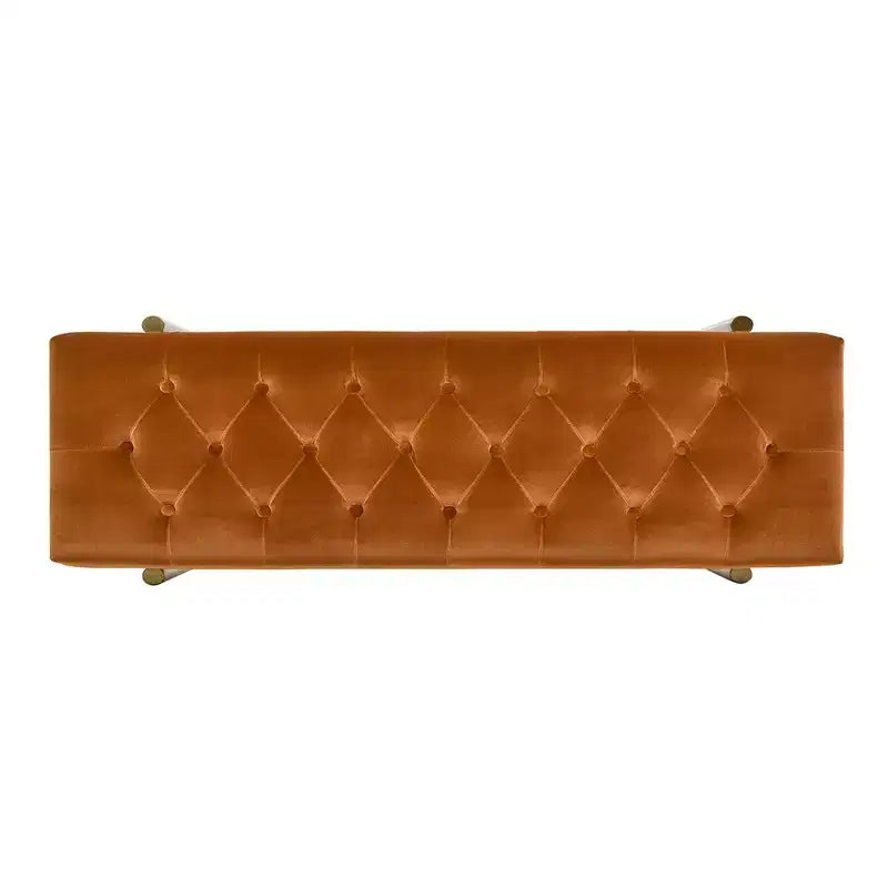 Jennifer Taylor Home Aria Upholstered Gold Accent Bench