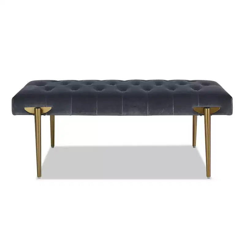 Jennifer Taylor Home Aria Upholstered Gold Accent Bench