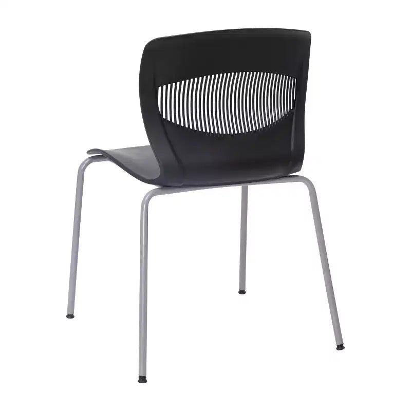 Flash Furniture HERCULES Series Commercial Grade 770 lb. Capacity Ergonomic Stack Chair with Lumbar Support and Steel Frame