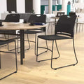 Flash Furniture HERCULES Series Commercial Grade 660 lb. Capacity Plastic Stack Chair with Powder Coated Sled Base Frame and Integrated Carrying Handle