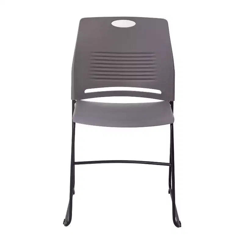Flash Furniture HERCULES Series Commercial Grade 660 lb. Capacity Plastic Stack Chair with Powder Coated Sled Base Frame and Integrated Carrying Handle