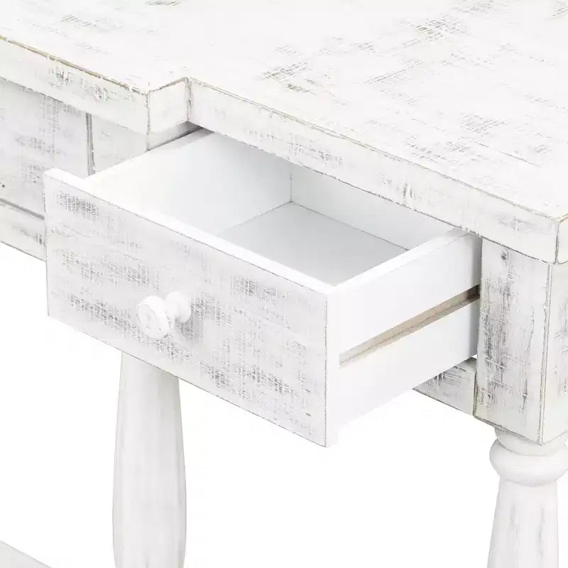 Retro Senior Console Table with 4 Front Facing Storage Drawers and 1 Shelf-ModernLuxe