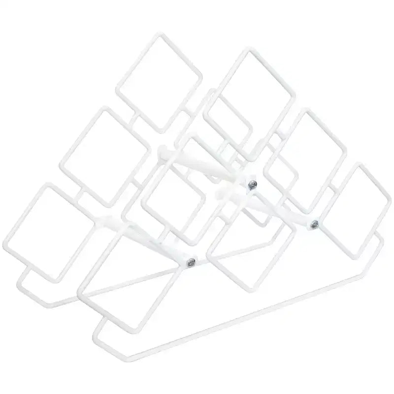 Sunnydaze Modern 6-Bottle Triangular Wine Rack - Indoor Steel Wire Tabletop Accent