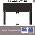 Costway Full/Queen Size Headboard Linen Fabric Upholstered Button Tufted Solid Wood Leg