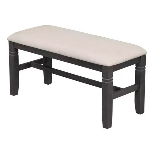 6 PCS Farmhouse Wood Dining Table Set with Table and Upholstered Chairs-ModernLuxe