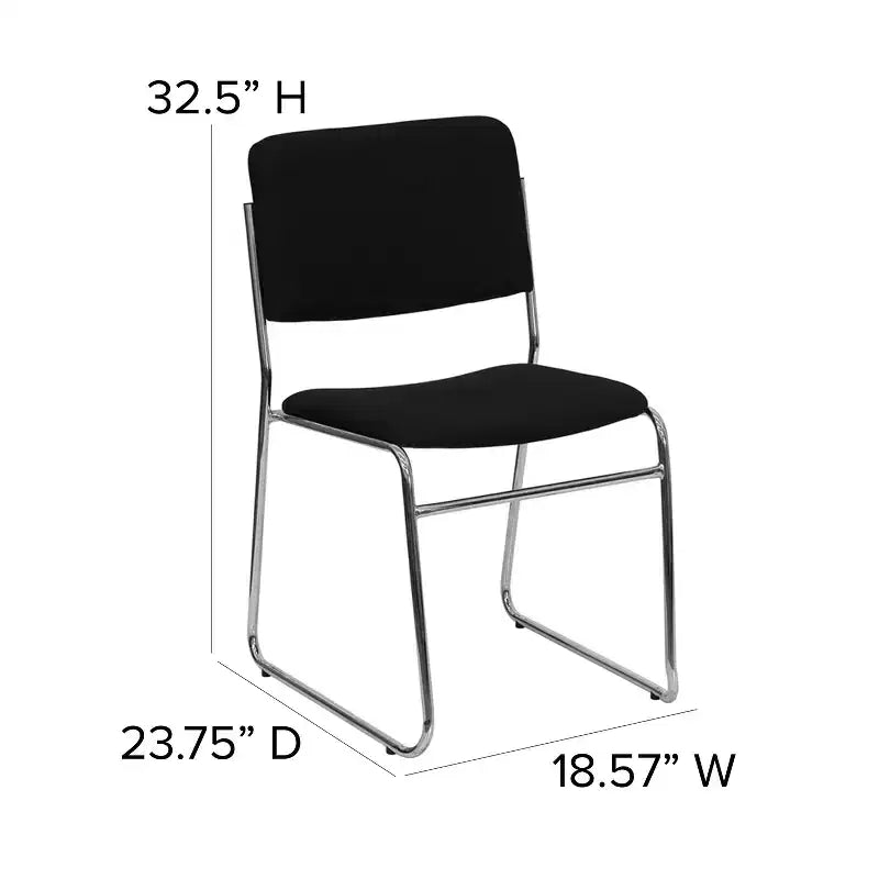 Emma and Oliver 5 Pack 500 lb. Capacity High Density Stacking Chair with Sled Base