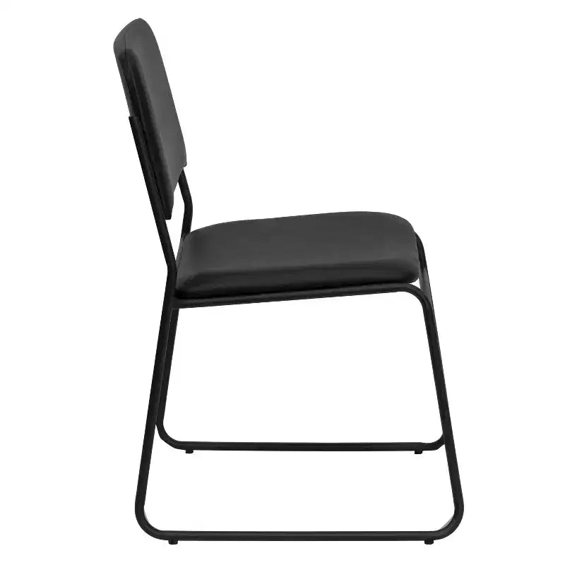 Emma and Oliver 5 Pack 500 lb. Capacity High Density Stacking Chair with Sled Base