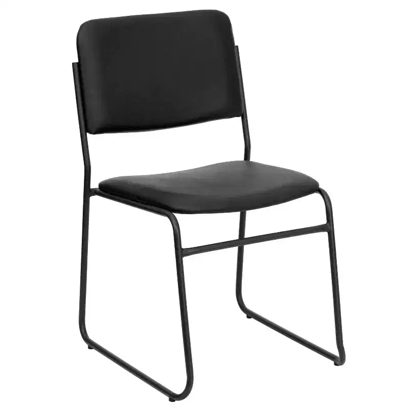 Emma and Oliver 5 Pack 500 lb. Capacity High Density Stacking Chair with Sled Base
