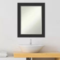 Amanti Art Corvino Petite Bevel Wood Bathroom Wall Mirror