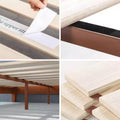 12 Wen Deluxe Wood Platform Bed Frame Cherry - Zinus