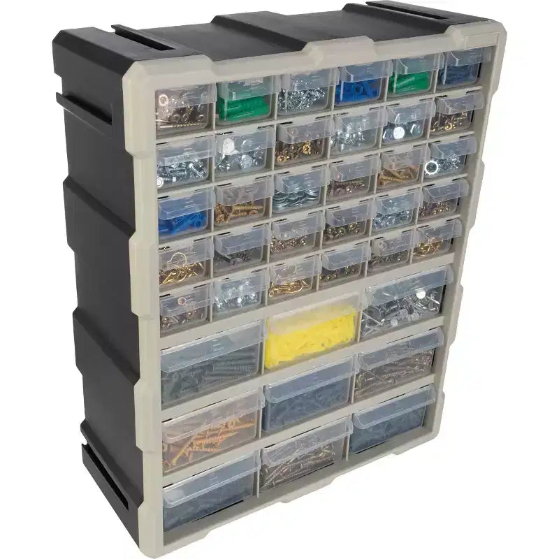 Stalwart 39-Drawer Small Part Organizer, Black