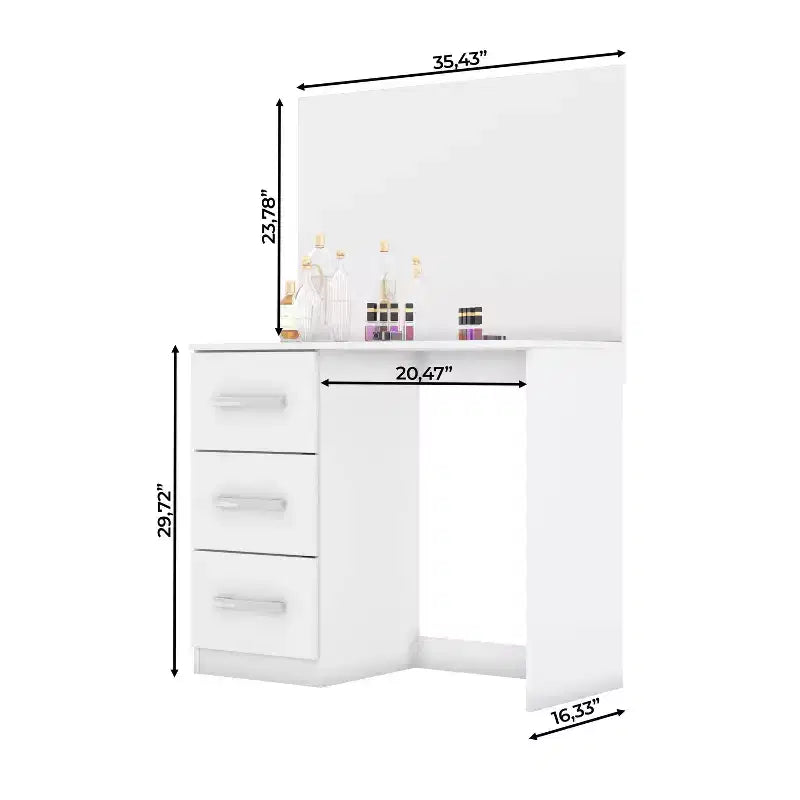 Elvira Lighted Makeup Vanity - Boahaus