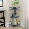 32.5 Extra Storage 3 Tier Folding Metal Corner Shelf - Breighton Home