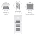 Teamson Home Connor Floor Cabinet with Adjustable Shelf and Drawer, White