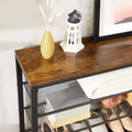 VASAGLE 6-Tier Shoe Rack, Shoe Organizer for Closet, 24-30 Pairs of Shoes, 11.8 x 39.4 x 43.3 Inches, Rustic Brown and Black