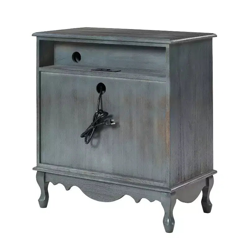 Galatea 32'' Traditional Solid Wood 3 - Drawer Accent Chest with Charging Station | HULALA HOME