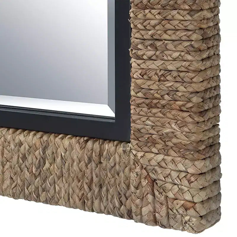 Uttermost Island Natural Straw 29 1/2 x 41 1/2 Wall Mirror