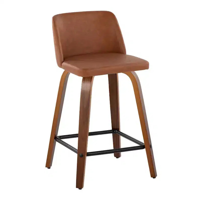 Set of 2 Toriano Low Counter Height Barstools - LumiSource