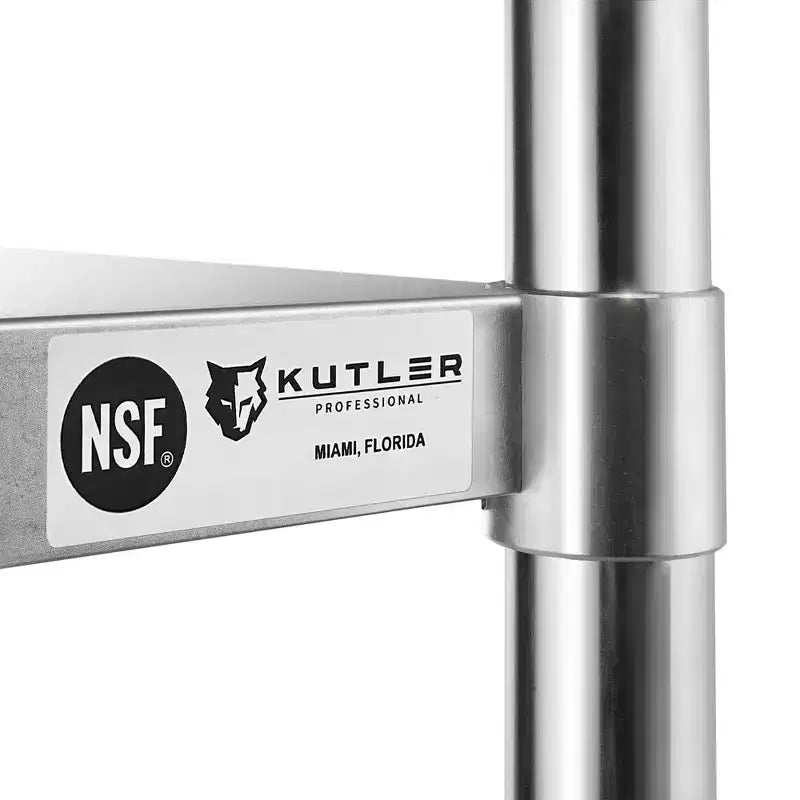 KUTLER Stainless Steel Table for Work and Prep, NSF Heavy Duty Commercial Kitchen Table for Restaurant