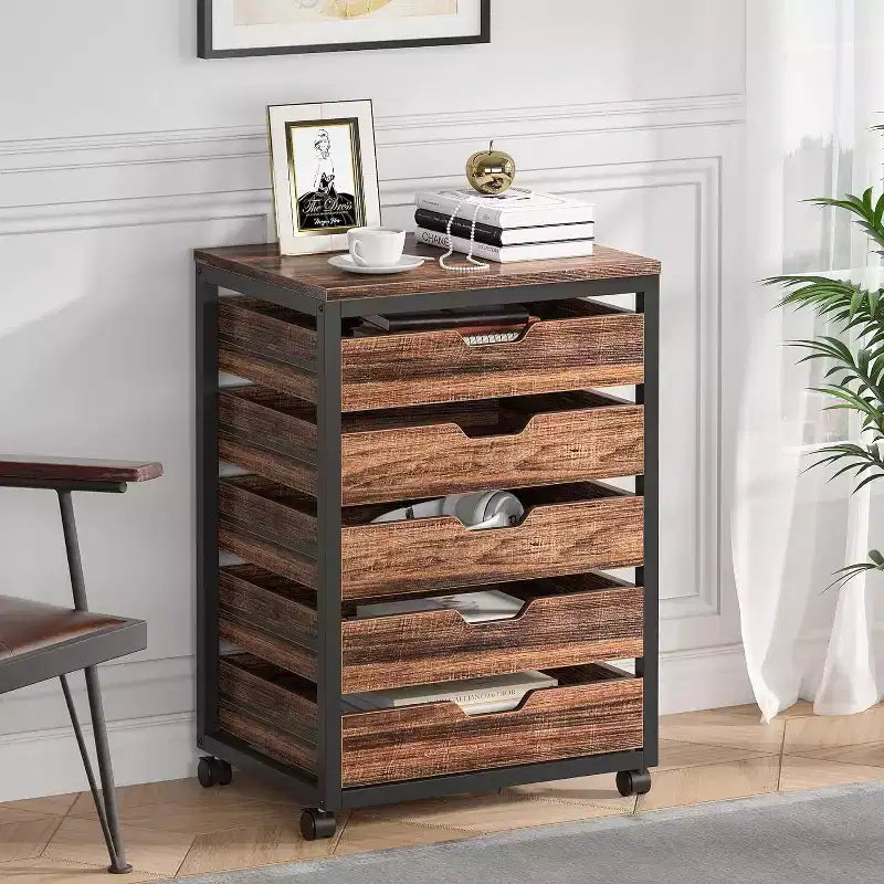 Tribesigns 5 Drawer Storage Dresser Cabinet