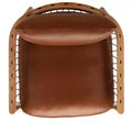 Caramel Midcentury Leather Chair - SFV4515A - Brown - Safavieh Couture