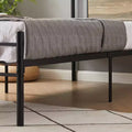 VECELO Metal Platform Bed with Wood Headboard and Footboard