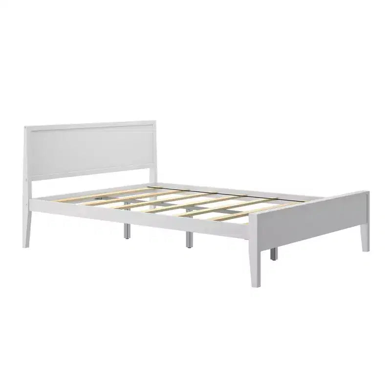 Plank+Beam Solid Wood Queen Bed Frame with Headboard, Modern Platform Bed for Adults