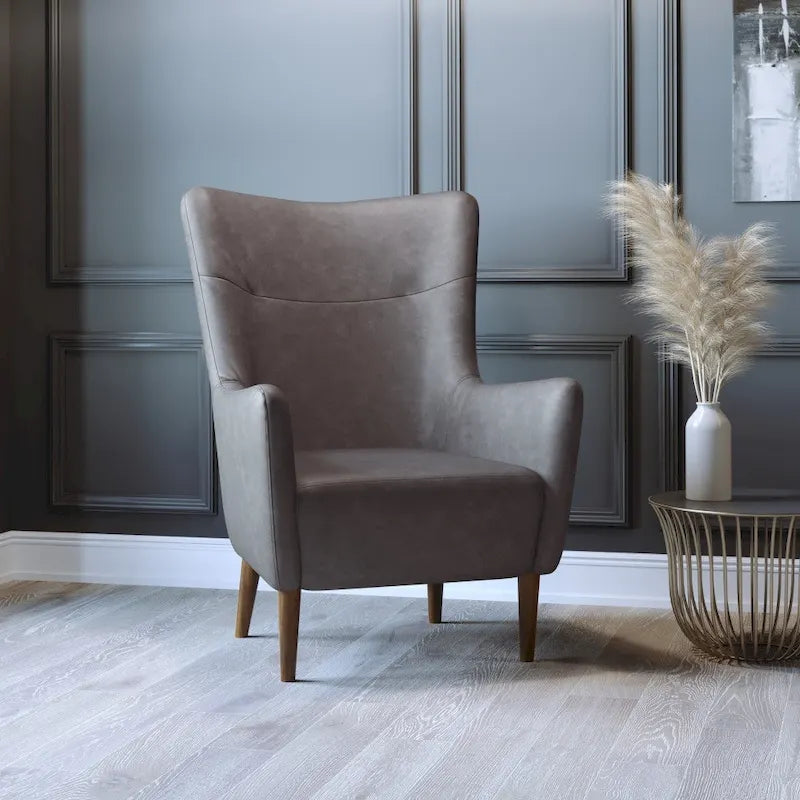 Fauteuil d'appoint crapaud commercial rembourré avec cadre et pieds en bois