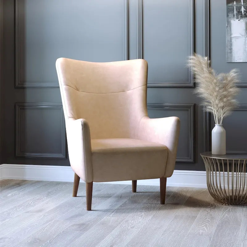 Fauteuil d'appoint crapaud commercial rembourré avec cadre et pieds en bois