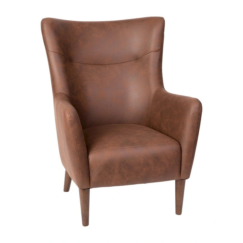Fauteuil d'appoint crapaud commercial rembourré avec cadre et pieds en bois