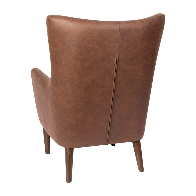Fauteuil d'appoint crapaud commercial rembourré avec cadre et pieds en bois
