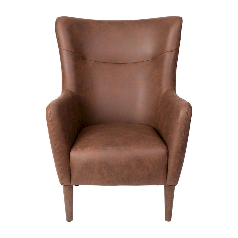 Fauteuil d'appoint crapaud commercial rembourré avec cadre et pieds en bois