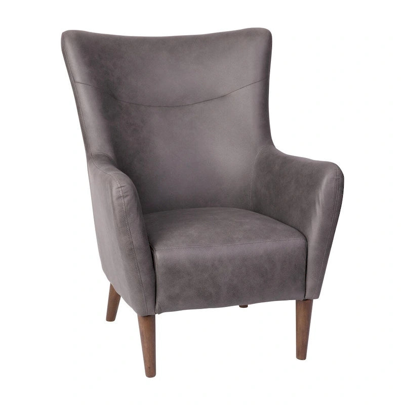 Fauteuil d'appoint crapaud commercial rembourré avec cadre et pieds en bois