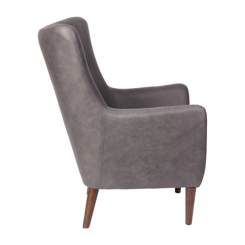 Fauteuil d'appoint crapaud commercial rembourré avec cadre et pieds en bois