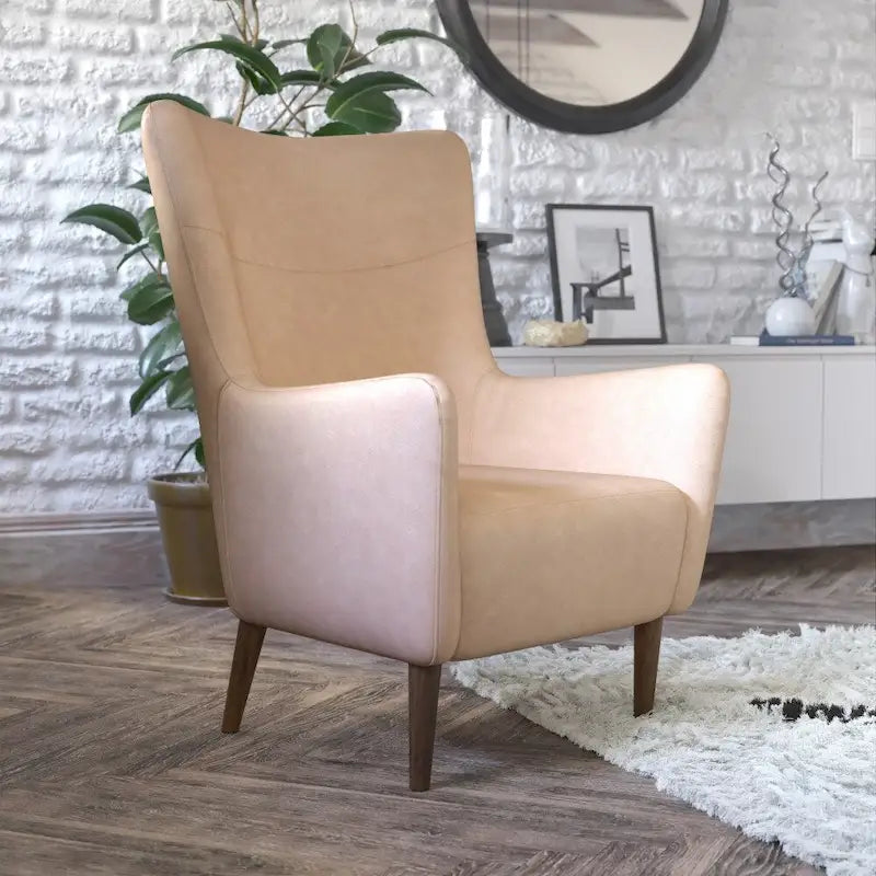 Fauteuil d'appoint crapaud commercial rembourré avec cadre et pieds en bois