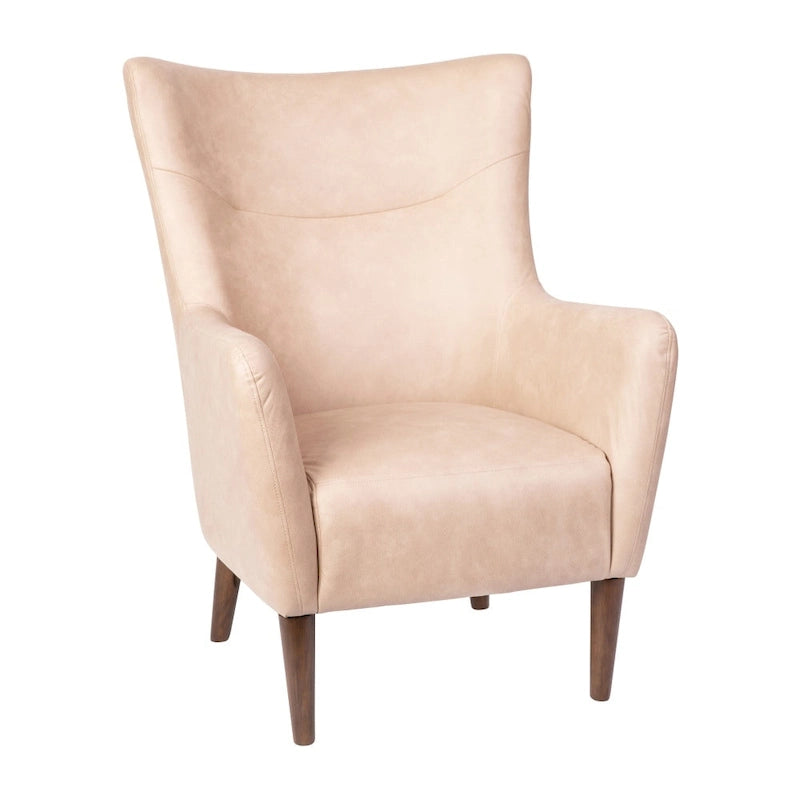 Fauteuil d'appoint crapaud commercial rembourré avec cadre et pieds en bois