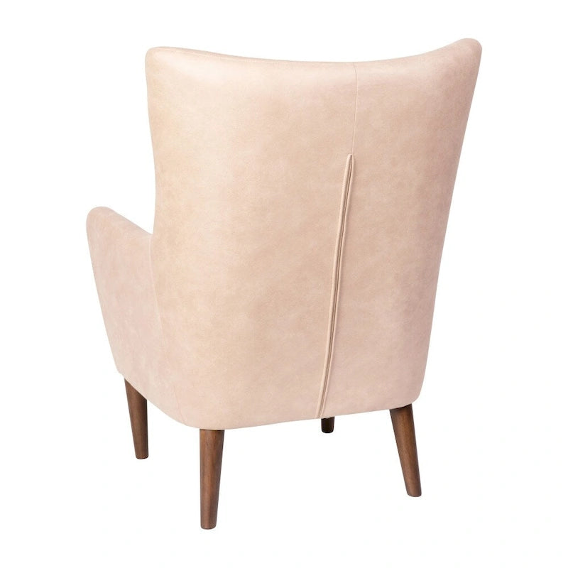 Fauteuil d'appoint crapaud commercial rembourré avec cadre et pieds en bois