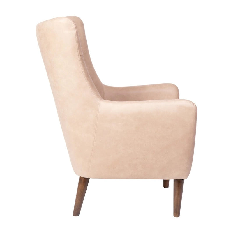 Fauteuil d'appoint crapaud commercial rembourré avec cadre et pieds en bois