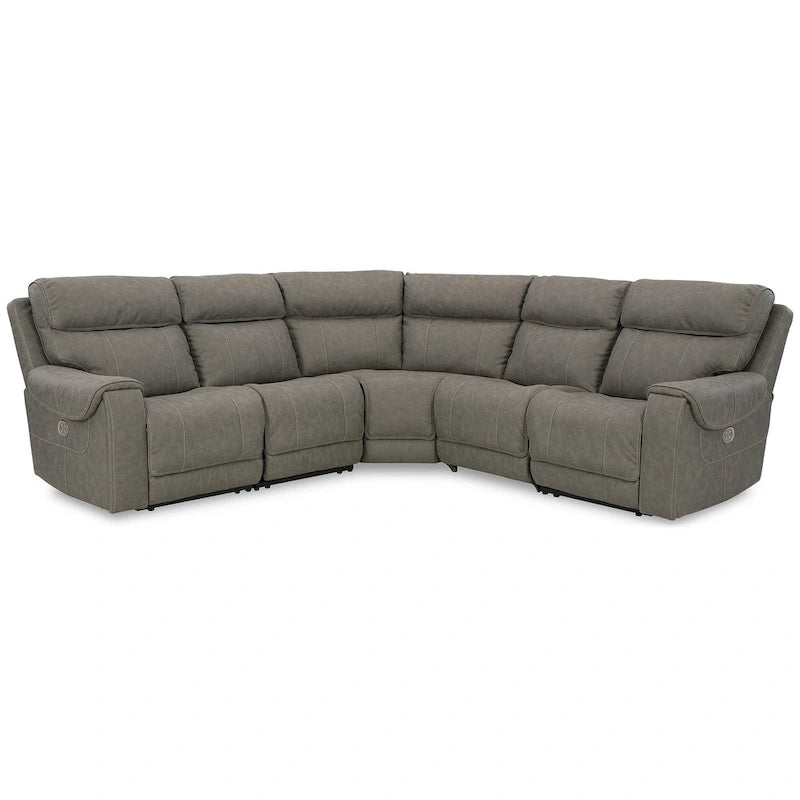 Ensemble de canapé modulaire électrique 5 pièces gris — L131 x P131 x H42