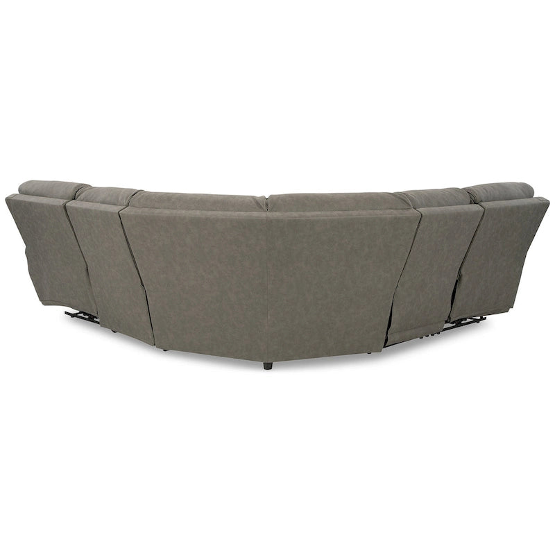 Ensemble de canapé modulaire électrique 5 pièces gris — L131 x P131 x H42
