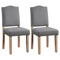 Lot de 2 chaises de salle à manger capitonnées avec clous décoratifs - 45,7 cm L x 57,1 cm l x 92,7 cm H