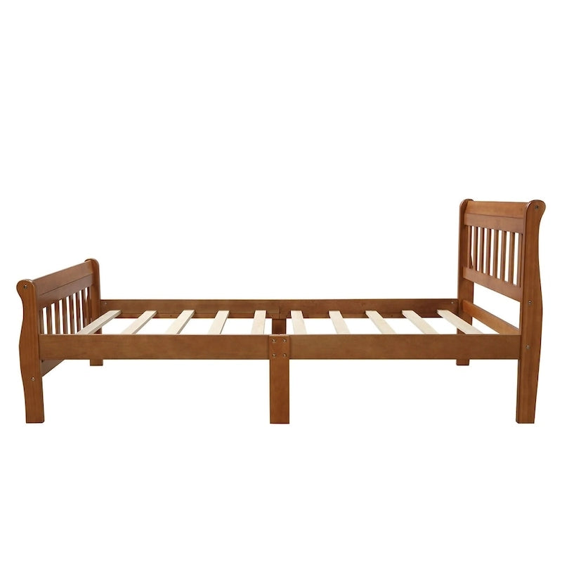 Lit plateforme en bois - Cadre de lit simple - Sommier à lattes