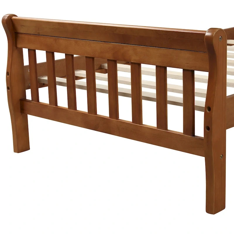 Lit plateforme en bois - Cadre de lit simple - Sommier à lattes