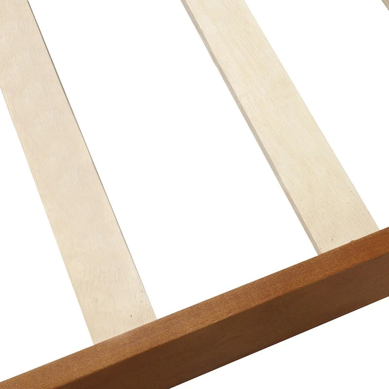 Lit plateforme en bois - Cadre de lit simple - Sommier à lattes