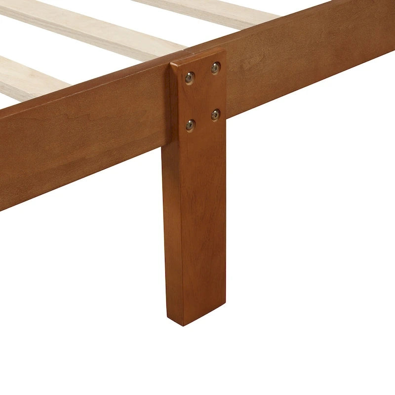 Lit plateforme en bois - Cadre de lit simple - Sommier à lattes